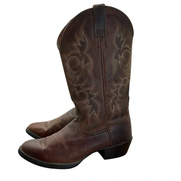 Justin western boots Style 2551 Brown Size 9 M - Picture 7 of 10